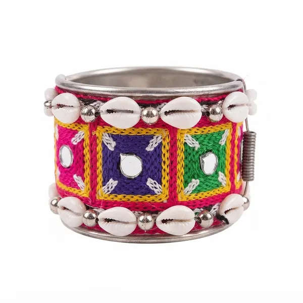 The99jewel_Navratri_Shell_Bracelet_Kada_With_Ghungroo_Traditional_Jewellery_For_Women_Assorted_Design_Multi