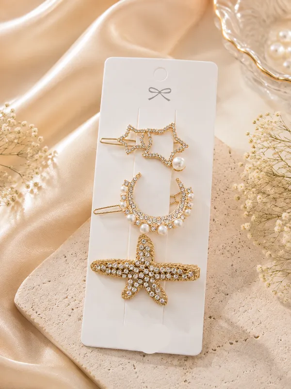 The99jewel_Elegant_Austrian_Stone_Hair_Clips_For_Women_Girls_Gold