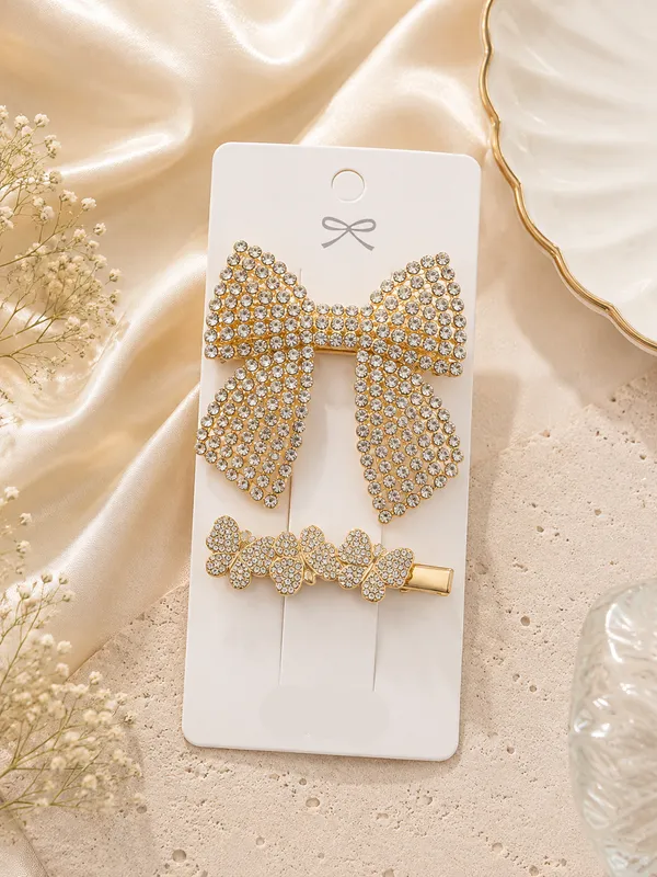 The99jewel_Elegant_Austrian_Stone_Hair_Clips_For_Women_Girls_Gold