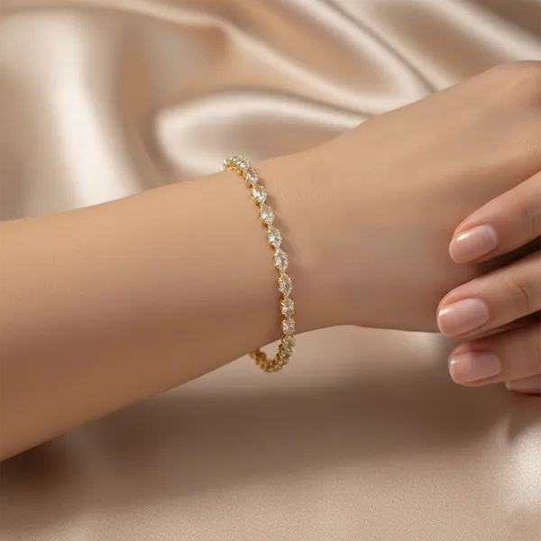 The99jewel_American_Diamond_Stylish_Bracelet_For_Women_And_Girls_Gold