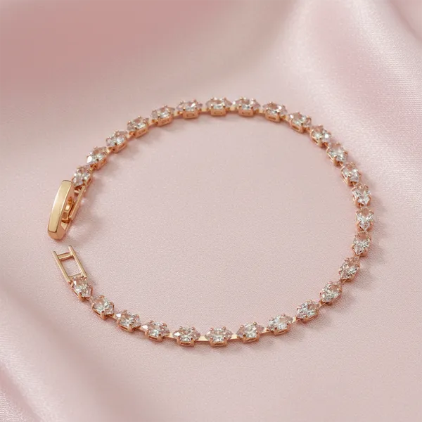The99jewel_American_Diamond_Stylish_Bracelet_For_Women_And_Girls_Rose_Gold