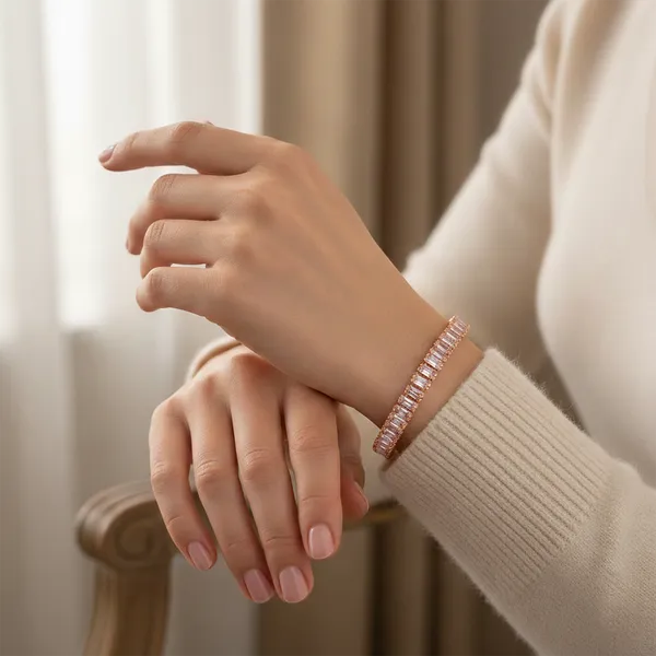 The99jewel_American_Diamond_Stylish_Bracelet_For_Women_And_Girls_Rose_Gold