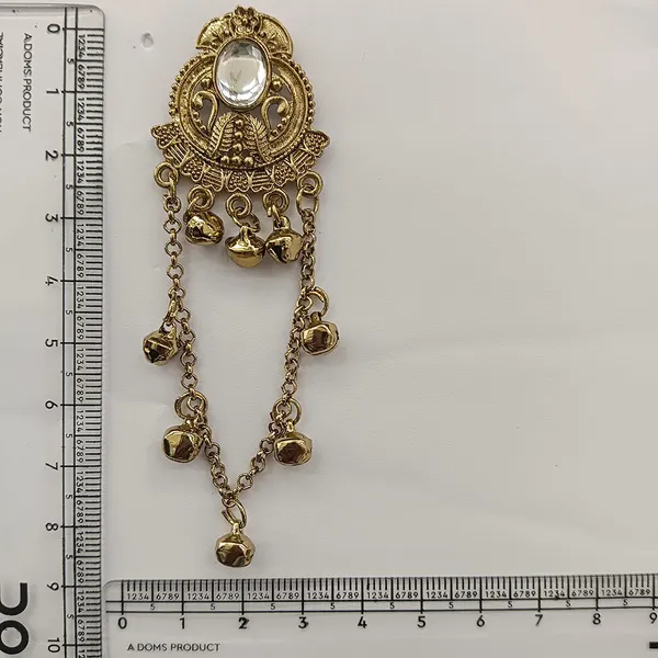 The99jewel_Kashmiri_Mehndi_Plated_Ghungroo_Dangler_Earrings_For_Women_White