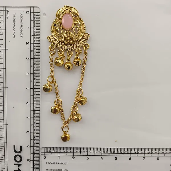The99jewel_Kashmiri_Gold_Plated_Ghungroo_Dangler_Earrings_For_Women_Pink