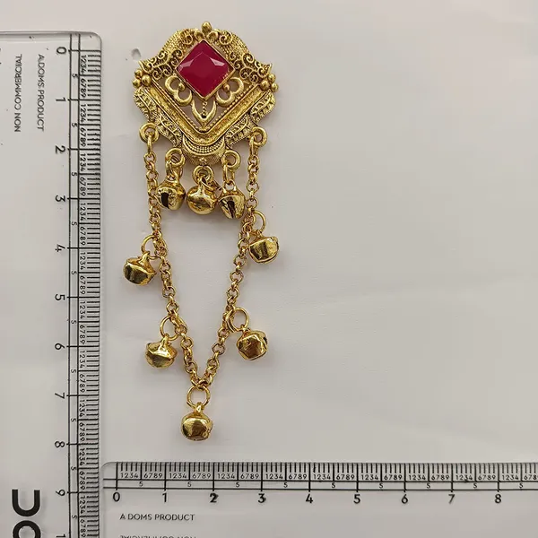 The99jewel_Kashmiri_Gold_Plated_Ghungroo_Dangler_Earrings_For_Women_Pink