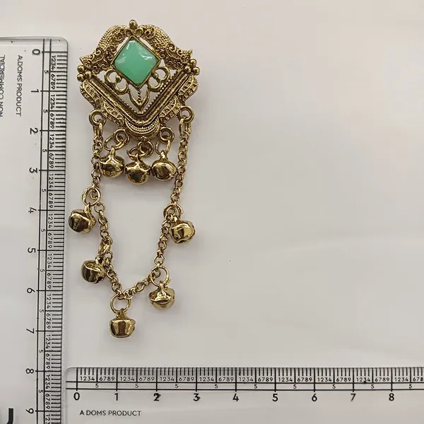 The99jewel_Kashmiri_Mehndi_Plated_Ghungroo_Dangler_Earrings_For_Women_Green
