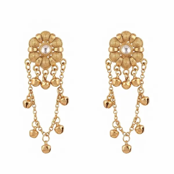 The99jewel_Royal_Kashmiri_Inspired_Mehndi_Plated_Ghungroo_Dangler_Earrings_White