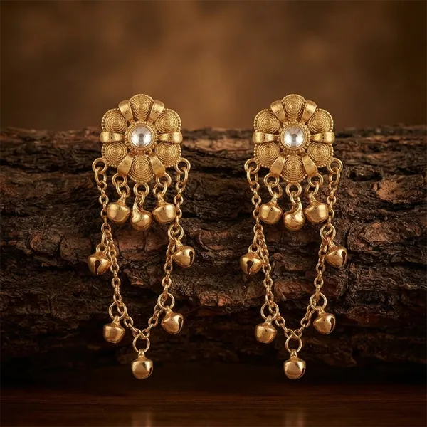 The99jewel_Royal_Kashmiri_Inspired_Mehndi_Plated_Ghungroo_Dangler_Earrings_White