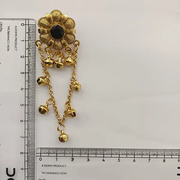 The99jewel_Royal_Kashmiri_Inspired_Gold_Plated_Ghungroo_Dangler_Earrings_Black