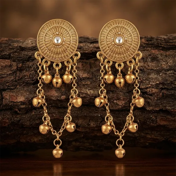 The99jewel_Royal_Kashmiri_Inspired_Mehndi_Plated_Ghungroo_Dangler_Earrings_White