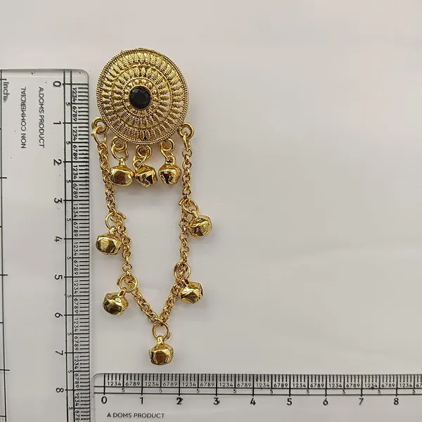 The99jewel_Royal_Kashmiri_Inspired_Gold_Plated_Ghungroo_Dangler_Earrings_Black