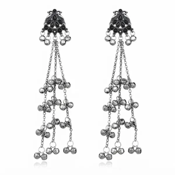 The99jewel_Traditional_Kashmiri_Silver_Finish_Ghungroo_Dangler_Earrings_For_Women_Black