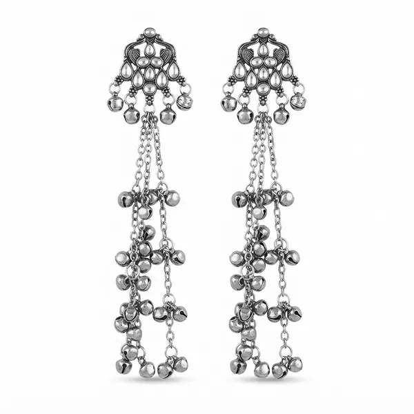 The99jewel_Traditional_Kashmiri_Silver_Finish_Ghungroo_Dangler_Earrings_For_Women_White