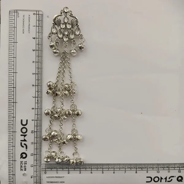 The99jewel_Traditional_Kashmiri_Silver_Finish_Ghungroo_Dangler_Earrings_For_Women_White
