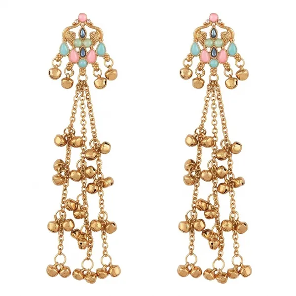 The99jewel_Traditional_Kashmiri_Mehndi_Finish_Ghungroo_Dangler_Earrings_For_Women_Multi
