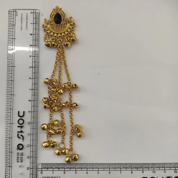 The99jewel_Royal_Kashmiri_Inspired_Mehndi_Plated_Ghungroo_Dangler_Earrings_Black