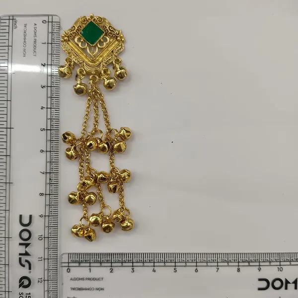 The99jewel_Trendy_Kashmiri_Gold_Plated_Ghungroo_Earrings_For_Women_Green