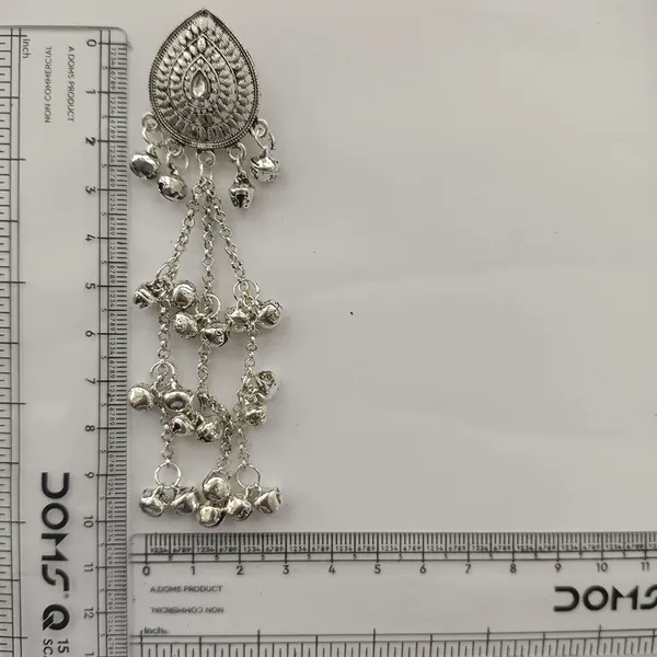 The99jewel_Trendy_Kashmiri_Silver_Plated_Ghungroo_Earrings_For_Women_Black