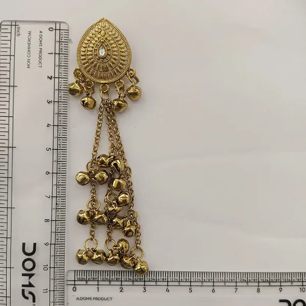 The99jewel_Trendy_Kashmiri_Mehndi_Plated_Ghungroo_Earrings_For_Women_White