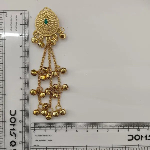 The99jewel_Trendy_Kashmiri_Gold_Plated_Ghungroo_Earrings_For_Women_Green