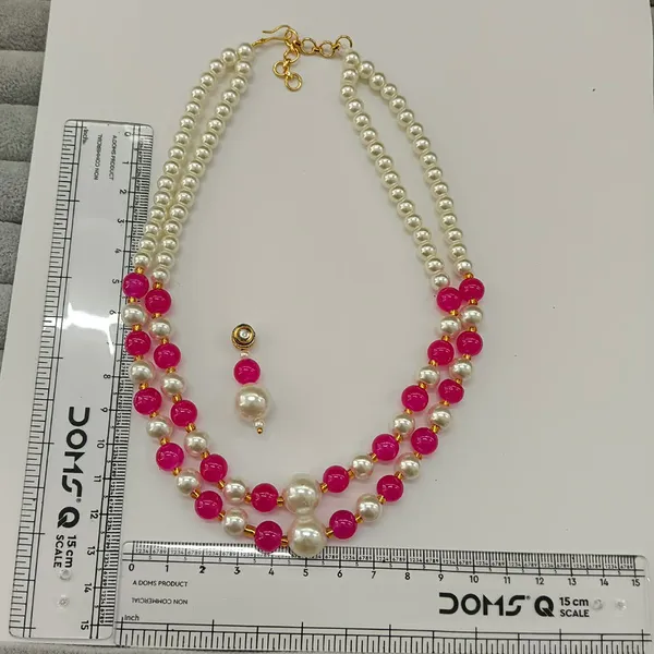 The99jewel_Stylish_Two_Layer_Pearl_Beaded_Mala_Necklace_Set_For_Women_Trendy_Ethnic_Fashion_Jewellery_Pink