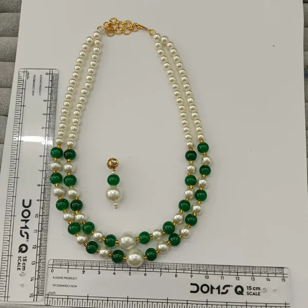 The99jewel_Stylish_Two_Layer_Pearl_Beaded_Mala_Necklace_Set_For_Women_Trendy_Ethnic_Fashion_Jewellery_Green