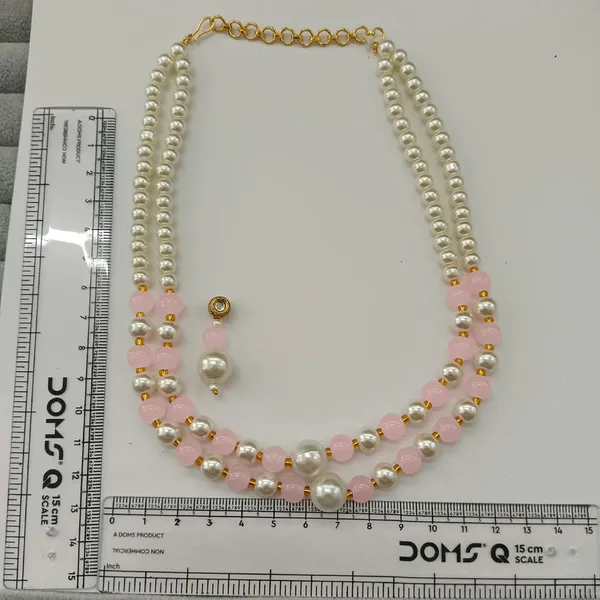 The99jewel_Stylish_Two_Layer_Pearl_Beaded_Mala_Necklace_Set_For_Women_Trendy_Ethnic_Fashion_Jewellery_Light_Pink