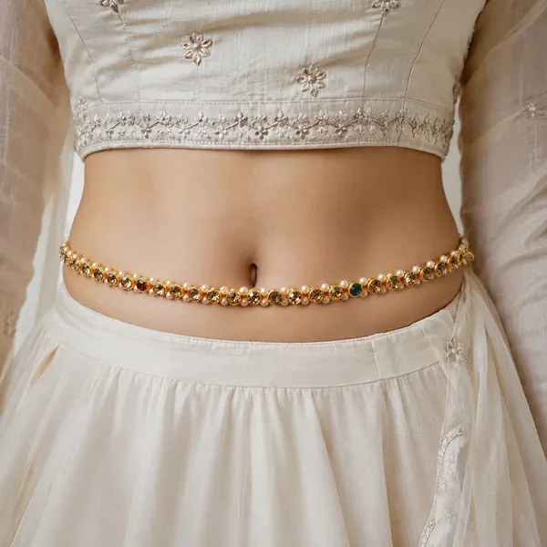 The99jewel_Elegant_Austrian_Stone_Kamarbandh_Waist_Chain_For_Women_And_Girls_Gold