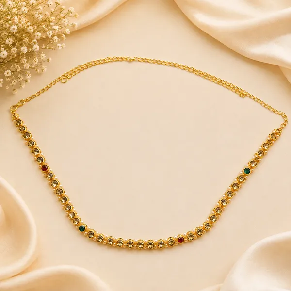 The99jewel_Elegant_Austrian_Stone_Kamarbandh_Waist_Chain_For_Women_And_Girls_Gold