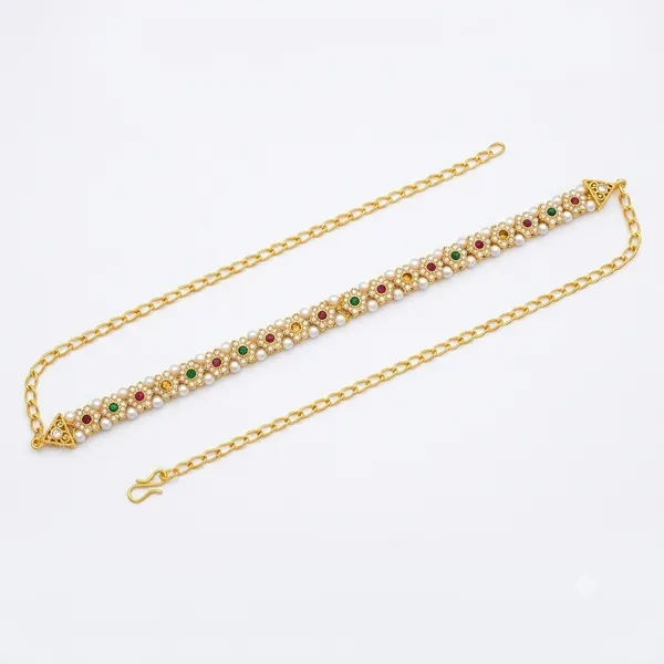 The99jewel_Elegant_Austrian_Stone_Kamarbandh_Waist_Chain_For_Women_And_Girls_Gold