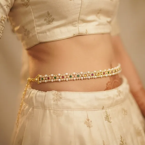 The99jewel_Elegant_Austrian_Stone_Kamarbandh_Waist_Chain_For_Women_And_Girls_Gold