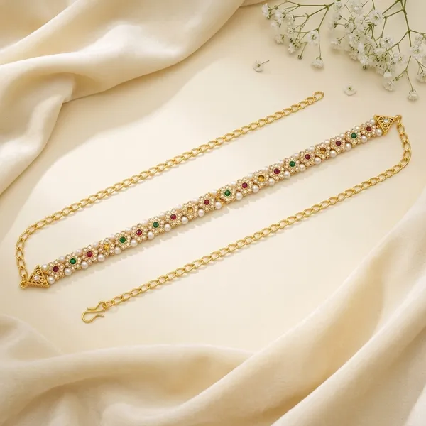 The99jewel_Elegant_Austrian_Stone_Kamarbandh_Waist_Chain_For_Women_And_Girls_Gold