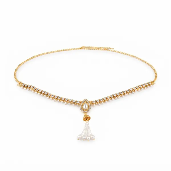 The99jewel_Elegant_Austrian_Stone_Kamarbandh_Waist_Chain_For_Women_And_Girls_White