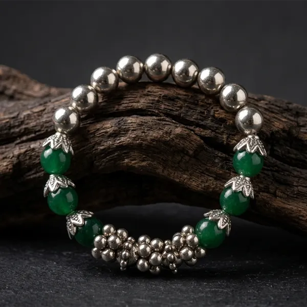 The99jewel_Green_Beads_Stylish_Bracelets_For_Women_Green