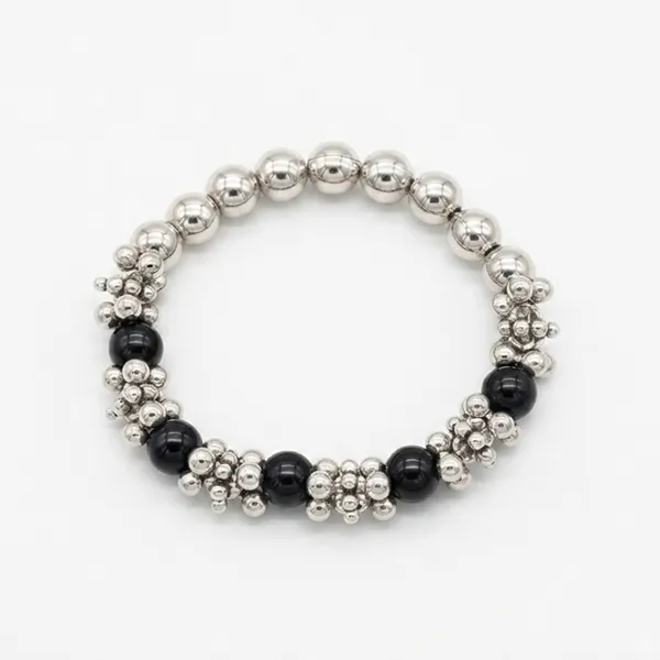 The99jewel_Black_Beads_Stylish_Bracelets_For_Women_Black