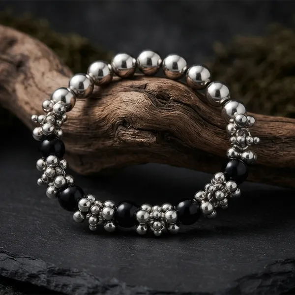The99jewel_Black_Beads_Stylish_Bracelets_For_Women_Black