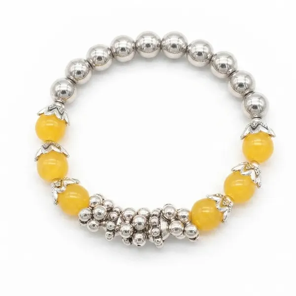 The99jewel_Yellow_Beads_Stylish_Bracelets_For_Women_Yellow