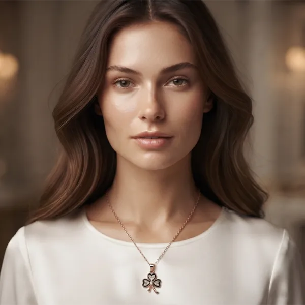 The99jewel_Rose_Gold_Plated_Floral_Shape_Austrian_Stone_Pendant_Chain_For_Women_Rose_Gold