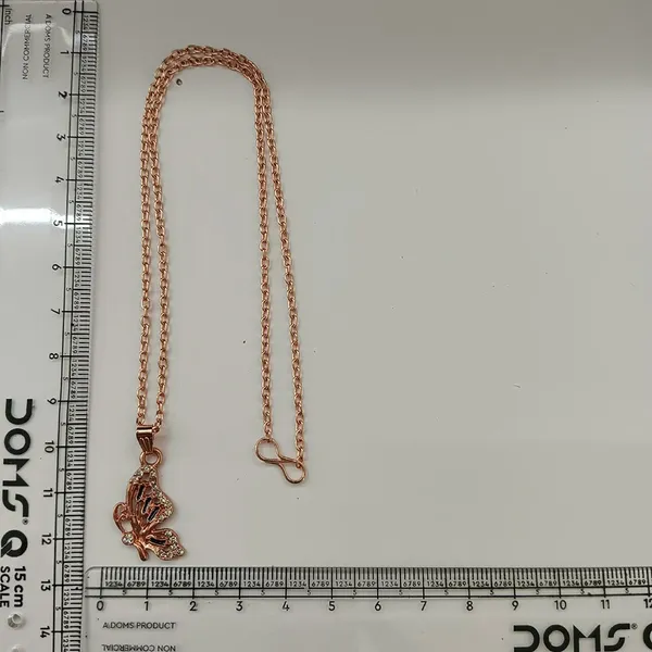 The99jewel_Rose_Gold_Plated_Butterfly_Shape_Austrian_Stone_Pendant_Chain_For_Women_Rose_Gold
