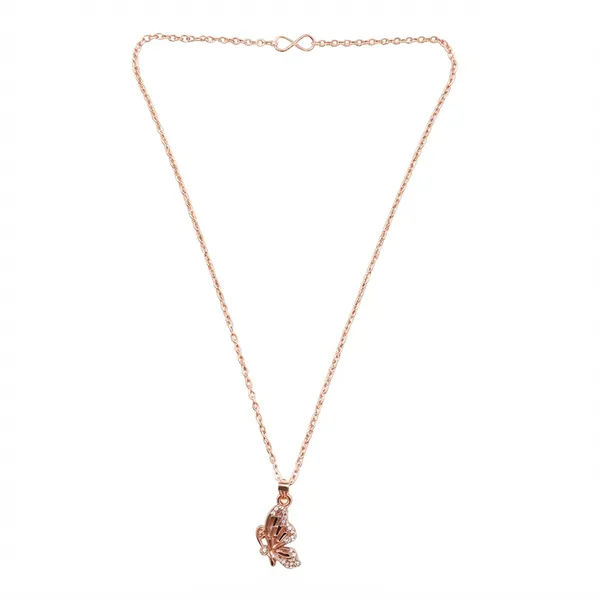 The99jewel_Rose_Gold_Plated_Butterfly_Shape_Austrian_Stone_Pendant_Chain_For_Women_Rose_Gold
