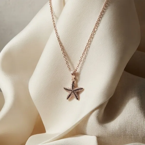 The99jewel_Rose_Gold_Plated_Star_Shape_Austrian_Stone_Pendant_Chain_For_Women_Rose_Gold