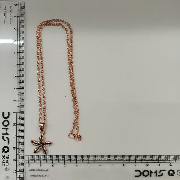 The99jewel_Rose_Gold_Plated_Star_Shape_Austrian_Stone_Pendant_Chain_For_Women_Rose_Gold