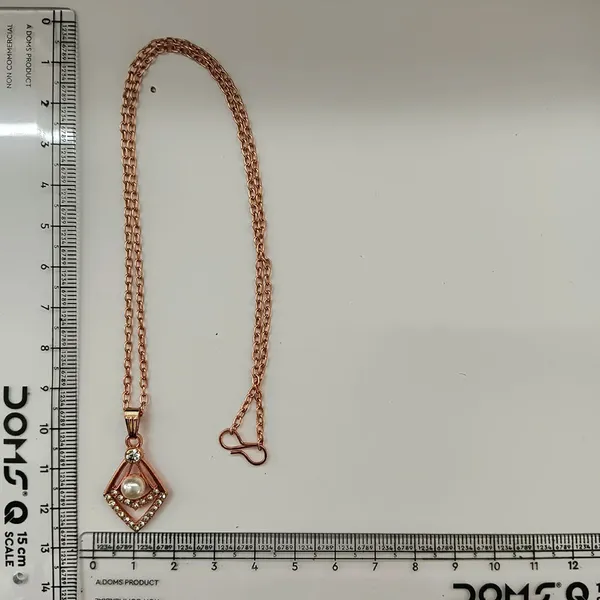 The99jewel_Rose_Gold_Plated_Pearl_Austrian_Stone_Pendant_Chain_For_Women_Rose_Gold