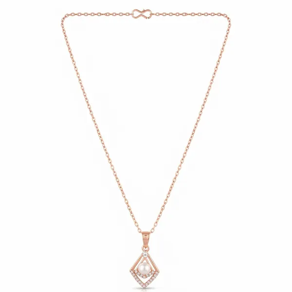 The99jewel_Rose_Gold_Plated_Pearl_Austrian_Stone_Pendant_Chain_For_Women_Rose_Gold