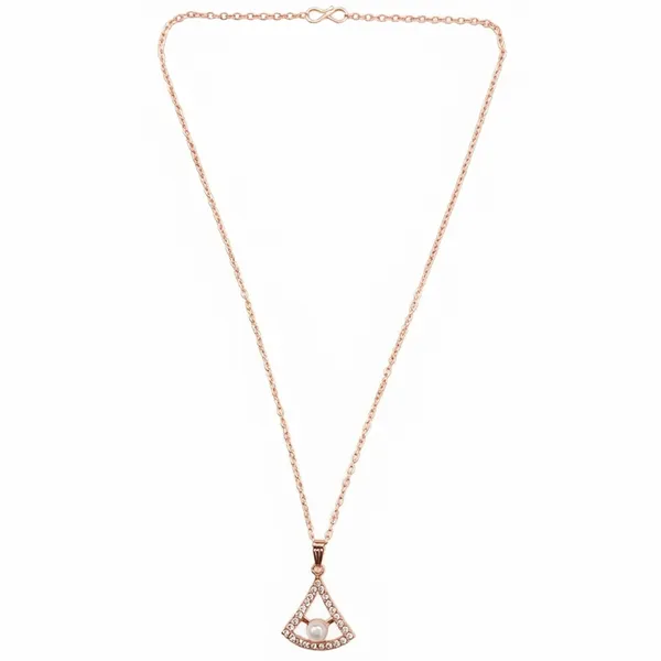 The99jewel_Rose_Gold_Plated_Pearl_Austrian_Stone_Pendant_Chain_For_Women_Rose_Gold