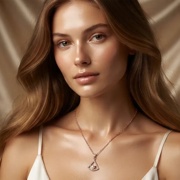 The99jewel_Rose_Gold_Plated_Pearl_Austrian_Stone_Pendant_Chain_For_Women_Rose_Gold
