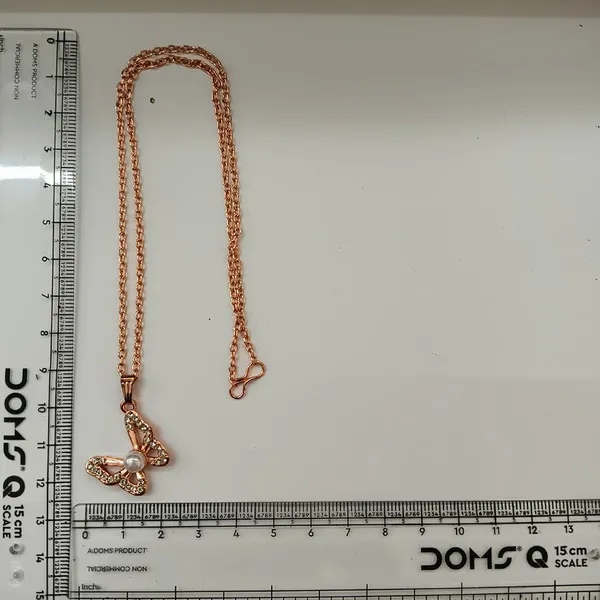 The99jewel_Rose_Gold_Plated_Butterfly_Austrian_Stone_Pendant_Chain_For_Women_Rose_Gold