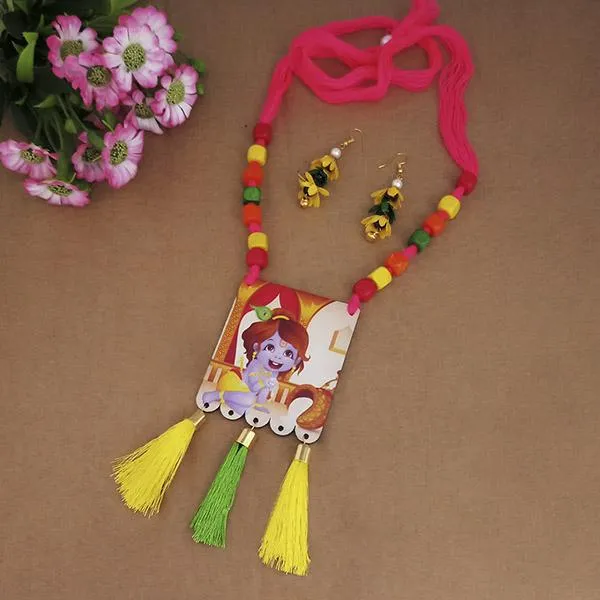 The99jewel_Lord_Krishna_Digital_Printed_Wooden_Necklace_Set_Multi