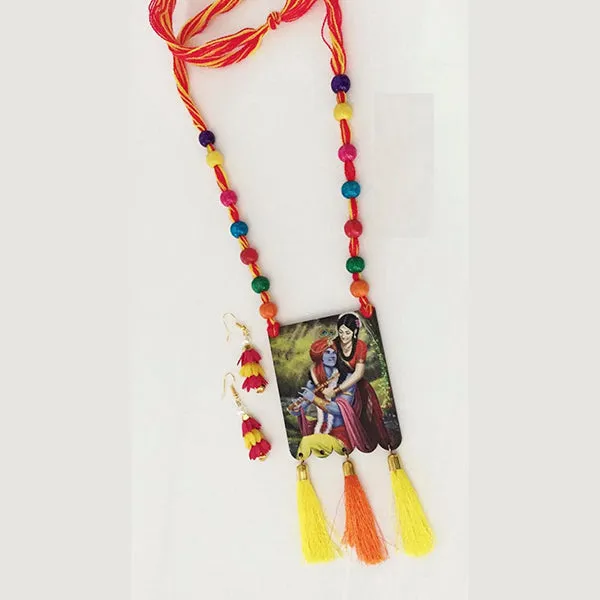 The99jewel_Lord_Radha_Krishna_Digital_Printed_Wooden_Necklace_Set_Multi