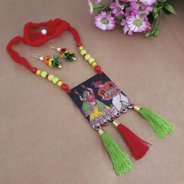 The99jewel_Lord_Radha_Krishna_Digital_Printed_Wooden_Necklace_Set_Multi